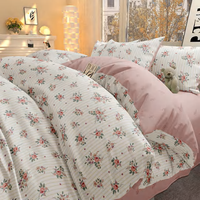 Ensemble de literie 4 pièces en tissu 100% coton, impression numérique, pour la maison et l'hôtel, plusieurs motifs disponibles, draps imprimés