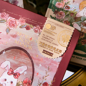 Taccuino Deluxe con Copertina Rigida - Serie 'Adele's Rose Manor', Pagina Pop-Up 3D e Copertina con Stampa in Lamina Dorata, Diario di Lusso - Product Image 6