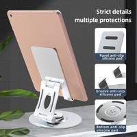Support de téléphone portable et tablette en alliage d'aluminium, pliable, extensible et réglable pour iPad