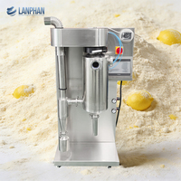 Laboratorium Mini RVS Kamer Spraydroger 2L/H Tweevloeistofmondstuk Uniforme Poedermaat voor Fruitvoedsel (Melk, Koffie) Poeder