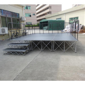 Plataforma de escenario portátil ligera para escenario de boda con pasamanos - Product Image 1