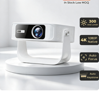 Projecteur intelligent Android LCD OEM ODM Q1 nouvelle version améliorée, 300 ANSI, 1080P natif, prend en charge la 4K, projecteur de cinéma maison portable