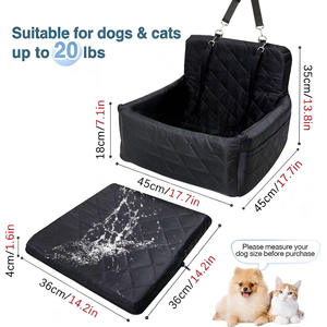 Ensemble de housses de siège de voiture pour animaux de compagnie, coussin de siège arrière universel réglable imperméable personnalisé de luxe pour siège arrière - Product Image 5