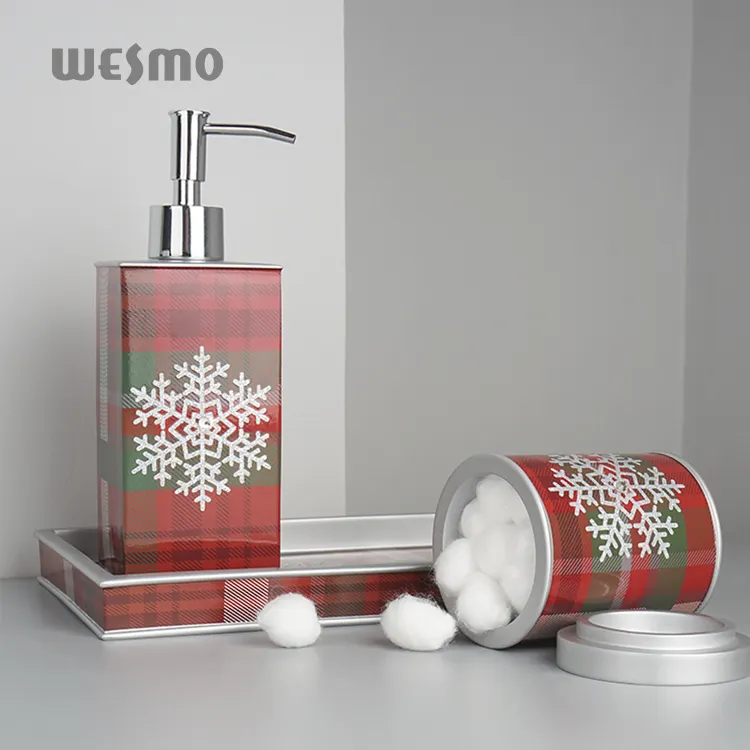 2022 Bathroom Accessories Christmas Home Decoration Gift Polyresin Bathroom Set