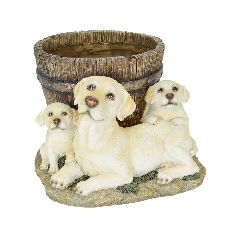 2024 hot selling High quality Garden Supplies Fiberglass Outdoor Decoration Cute animal style Garden Flower Pot