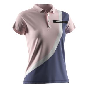 เสื้อโปโลกอล์ฟผู้หญิง แขนสั้น แห้งเร็ว ชุดกีฬา ดีไซน์สีตัดต่อ ระบายอากาศได้ดี ผลิตจากโพลีเอสเตอร์ เหมาะสำหรับเล่นเทนนิสกลางแจ้งและสวมใส่ลำลอง - Product Image 5