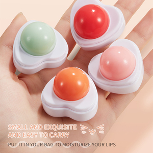 Baume à lèvres hydratant ZOZU Private Label, goût fraise pêche, baume à lèvres en boule, baume à lèvres bio - Product Image 2