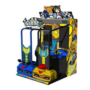 Máquina de Carreras de Dibujos Animados que Funciona con Monedas, Juego de Carreras de Video para Niños, Simulador Comercial para Parques de Diversiones - Product Image 1