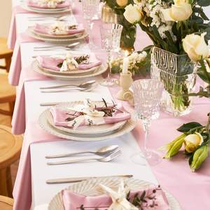 Servilletas Hechas a Mano de Satén de Poliéster de 17x17 Pulgadas, Decoración de Mesa de Lujo para Banquetes, Cenas y Uso <span class=keywords><strong>en</strong></span> Aviones - Product Image 4