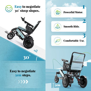 2024 nouveau luxe en aluminium tout Terrain hors route pliable Portable voyage télécommande handicapé fauteuil roulant électrique pour adultes