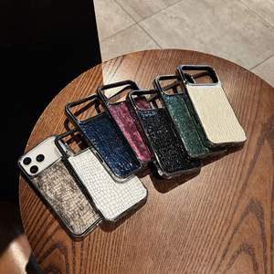 Étui de protection antichoc haut de gamme en <span class=keywords><strong>coque</strong></span> électroplaquée à motif <span class=keywords><strong>crocodile</strong></span> brillant pour <span class=keywords><strong>iPhone</strong></span> 17 16 15 14 13 12 <span class=keywords><strong>11</strong></span> Pro Max - Product Image 2