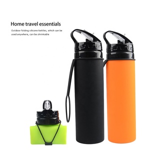 Bouteille d'eau en silicone avec logo personnalisé, sans BPA, intelligente, pour le vélo, écologique, bouteille d'eau en silicone - Product Image 5