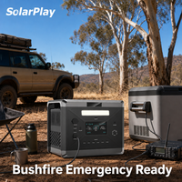Station d'énergie solaire hors réseau Solarplay 2400W 2160Wh avec panneaux solaires 200W, système de stockage d'énergie domestique, stock UE