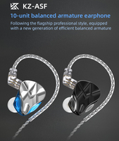 KZ ASF 5BA-auriculares internos de alta fidelidad, dispositivo de audio con estructura equilibrada, Monitor DJ, cancelación de ruido