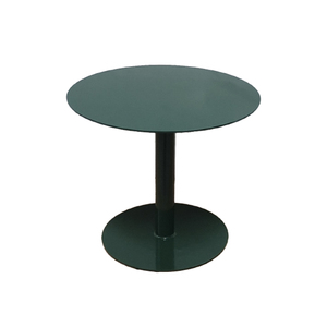 Mesa de centro redonda de metal de estilo Wabi-sabi, mesa baja pequeña para sala de estar, mesa de esquina lateral para sofá verde de hierro forjado - Product Image 5