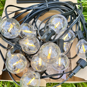 Garland Street Deco Solar G40 Remote Control Waterproof Wedding Lamp Solar Globe Patio Fesoon <strong>String</strong> <strong>Light</strong> - Product Image 3