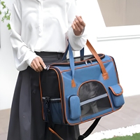 Sac de voyage pour animaux de compagnie personnalisable, respirant, pliable, sac de transport pour chat, en tissu Oxford