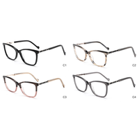 BONA Spécifications multiples Montures de lunettes en acétate à la mode pour femmes et hommes Adultes Usage quotidien
