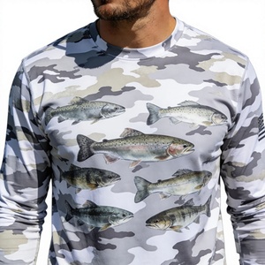 Chemise de pêche pour homme en polyester durable, respirante, à manches longues, avec logo personnalisé, séchage rapide, protection UV SPF UPF 50 - Product Image 2