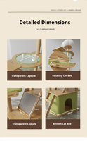 Grande structure d'escalade et de jeu pour chat en bambou écologique, style moderne, pour intérieur, avec poteau à gratter et maisonnette en carton, idéale pour Noël