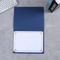 Protège-diplômes A4, porte-certificats, dossier de présentation, bordure dorée, doublure en carton, récompenses de remise de diplômes, logo personnalisé