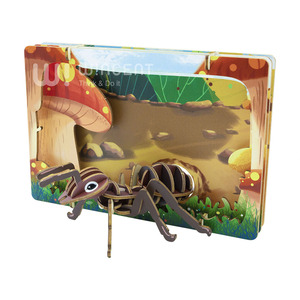 Miniature papier théâtre Laser découpe jouets en bois Miniature fait à la main 3D Puzzle maison - Product Image 5