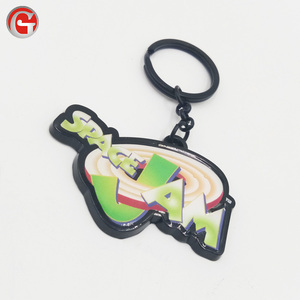 Cute Soft Key Holder Green Font Space Jam Custom Silicone Keyring - Product Image 2