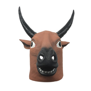 Masque de tête d'animal fantaisie pour Halloween et Noël, masque de tête de bétail, masque de visage effrayant en latex, masque de <span class=keywords><strong>fantôme</strong></span> - Product Image 1