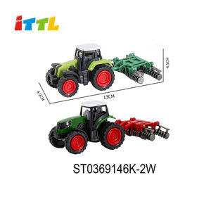 새로운 디자인 금속 다이 캐스트 농부가 쟁기 카트 뒤집기 5-7 세 어린이를위한 농장 트랙터 트럭 장난감 - Product Image 2