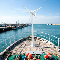 Éolienne de qualité marine certifiée CE 3000W 48v 96v 120v 220v, système d'énergie éolienne étanche pour les maisons côtières et les bateaux