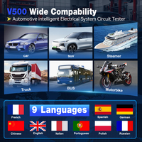 Kit de Prueba de Cables VDIAGTOOL V500Pro, Probador de Relés de 12v y 24v, Probador de Fusibles para Automóviles, Herramienta de Prueba de Circuitos Todo en Uno