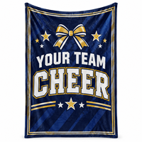 Couvertures en polaire personnalisées avec logo en gros, avec noms personnalisés pour les équipes de cheerleading et les cadeaux de compétition