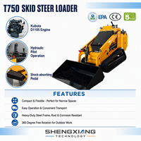 Harga Terbaik Compact Skid Steer Loader T750 Diesel Euro 5 Emission dengan Quick Attach Bucket Dijual di Alibaba International