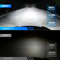 Venta Directa de Fábrica, Nuevos Faros Delanteros para Automóvil NH con Diseño de Elefante, Bombilla LED para Faros Delanteros 9006 9005 H11 H7 H4 para X5 Audi A3 IP68 260W