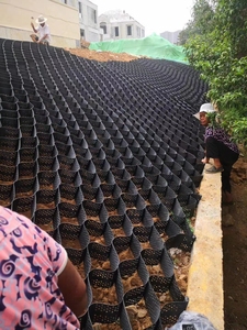 Geocell — support <span class=keywords><strong>de</strong></span> charge geocell en hdpe, support <span class=keywords><strong>de</strong></span> charge souple, stabilisation du <span class=keywords><strong>gravier</strong></span> terrestre - Product Image 6