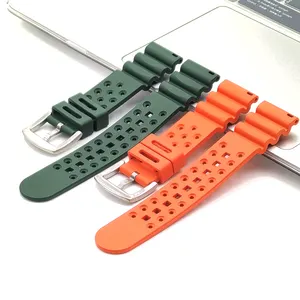 New Fluoroelastomer FKM Watch Strap Suitable For Apple And Samsung Watch Strap With Buckle Can Be Customized