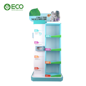<span class=keywords><strong>Présentoir</strong></span> publicitaire pliable et portable personnalisé pour chaussures et vêtements de bébé, respectueux de l'environnement, avec étagères en plastique - Product Image 2