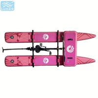 Vélo aquatique à pédales à plateau plat, monoplace, cadre en aluminium avec coussin d'air avant, profilé pour la plage, portable, de Chine Lumark