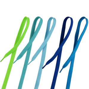 Cordones planos de poliéster de color blanco con cinta plana criptográfica gruesa de 9mm para pantalones y gorras Cordones planos versátiles - Product Image 1