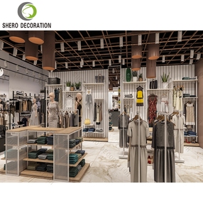 Diseño interior de tiendas de ropa de lujo para damas, expositor de ropa, muebles para tiendas de ropa, perchero para ropa. - Product Image 1