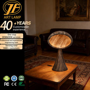 Lampe de table en briques LED écologique style ferme, gris clair, pour salon - Product Image 6