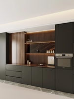 Nuevo Diseño Ecológico, Aparador Modular Moderno de Madera con Acabado Brillante, Mueble de Bar para Café y Vino, Mueble de Comedor