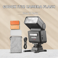 Flash Portátil Universal para Cámara Godox It32, Modo TTL, Disparador Inalámbrico, Speedlite, Disparador Magnético, Filtro para Fuji