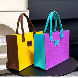 Sacs fourre-tout en feutre personnalisés pour femmes, écologiques, pliables, sacs de shopping de luxe décontractés de haute qualité - Product Image 1