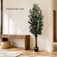 Arbre d'olivier artificiel sur mesure de 60 pouces en pot, plante décorative pour hall d'entrée, centre commercial, décoration intérieure, vente en gros