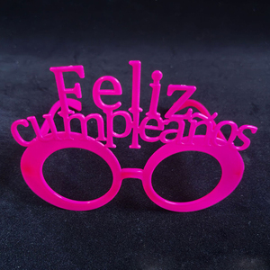 Gafas de PVC con Forma de Cinco Estrellas de Feliz Cumpleaños en Español para Regalos de Navidad, Halloween y Graduación - Product Image 4