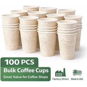 SOPARO Gobelets à café jetables de 16 oz avec feuille d'or, résistants aux fuites, pack d'introduction de la marque pour les cafés à emporter - 100 pièces - Product Image 4