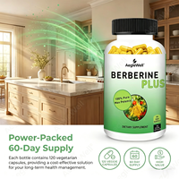 AegleWell OEM Berberine Plus Capsules 100% Pure Puissance Maximale Soutien Métabolique 60 Jours de Consommation 120 Capsules Végétales