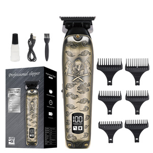 Kit de toilettage professionnel sans fil pour barbiers, tondeuse de finition électrique à l'épreuve de l'eau avec alimentation USB pour des coupes de précision - Product Image 3