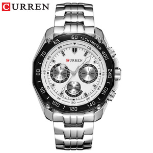 CURREN8077メンズクォーツラグジュアリークロノグラフステンレススチール時計カジュアル耐水性時計Relogio Masculino - Product Image 5